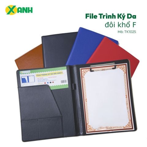 [MẪU MỚI] File Trình Ký Da Đôi Khổ F Mã TK1025 - Kích thước: 328mm x 246mm