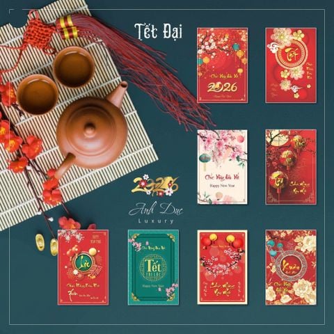 Thiệp chúc mừng năm mới cỡ đại kích thước 13x19cm