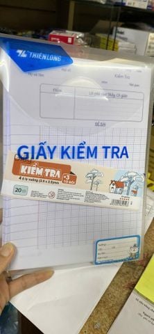 Giấy kiểm tra THIÊN LONG Điểm 10 TP-GKT02 4 ô ly vuông (20 tờ đôi + 3 tờ đôi) - Định lượng 100gsm