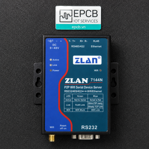 Bộ chuyển đổi RS485/422/232 sang Wifi ZLAN7144N