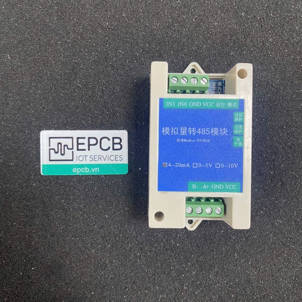Bộ chuyển đổi tín hiệu tương tự 4-20mA sang RS485 (4-20mA to RS485)
