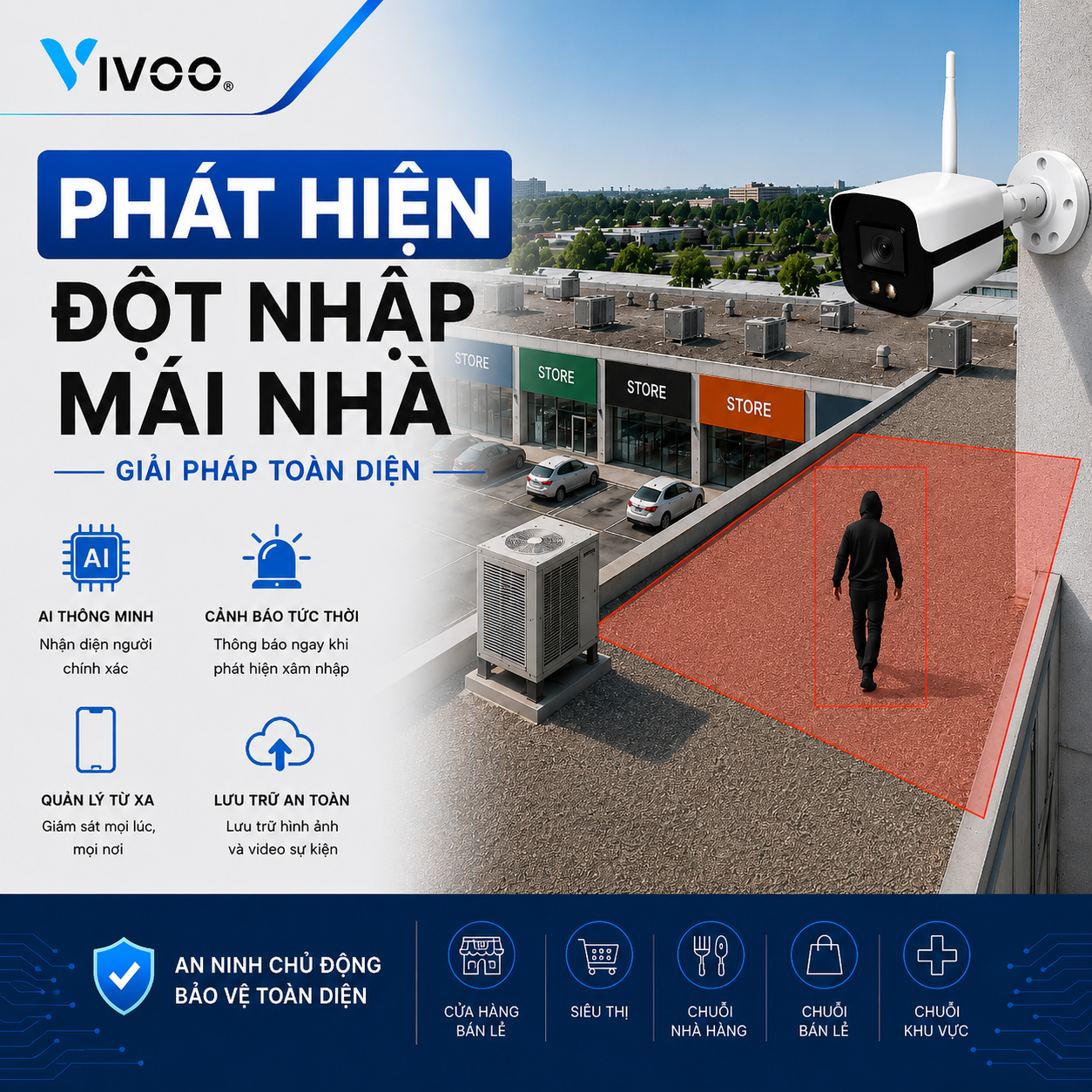  Giải pháp chống trộm - Phát Hiện Đột Nhập Mái Nhà 