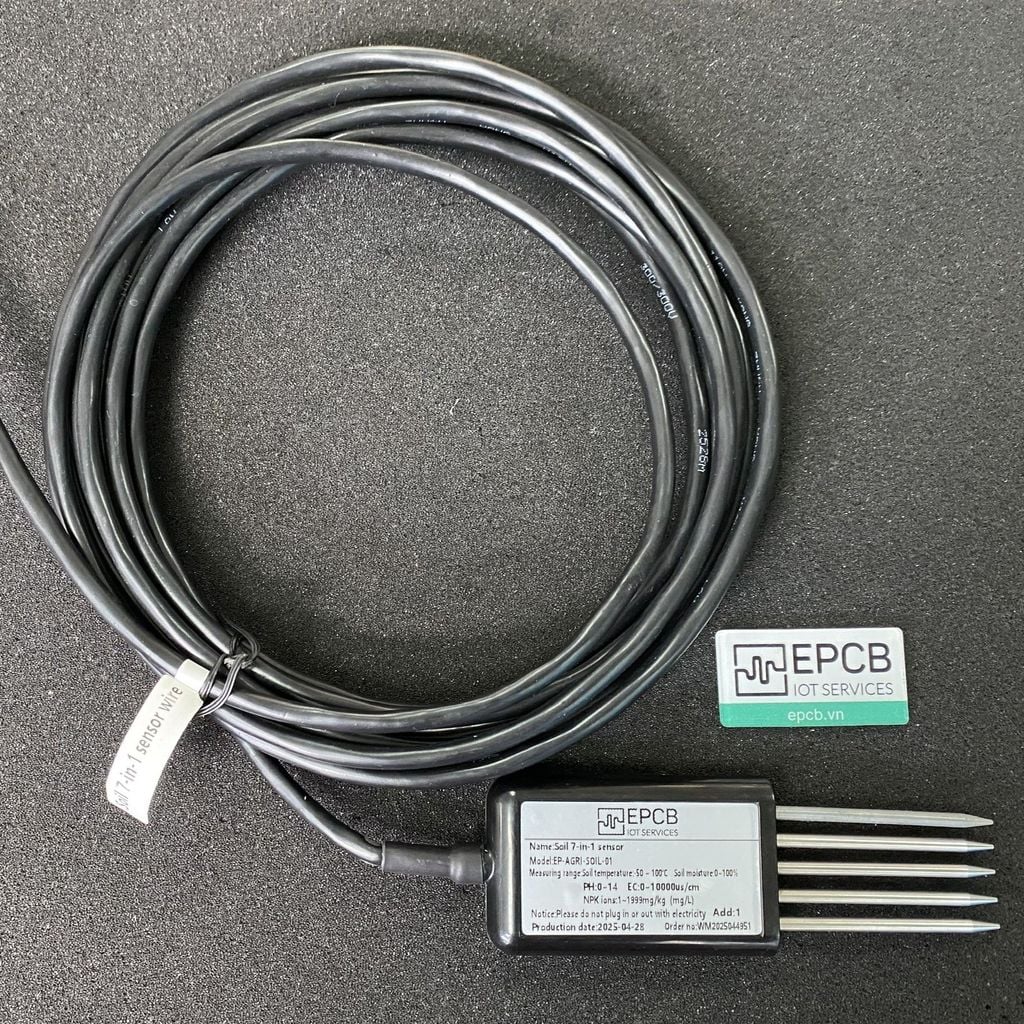 Cảm biến đất 7 trong 1 EP-ENV-SOIL-01 (RS485 Modbus RTU)