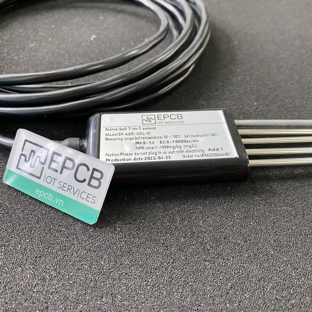 Cảm biến đất 7 trong 1 EP-ENV-SOIL-01 (RS485 Modbus RTU)