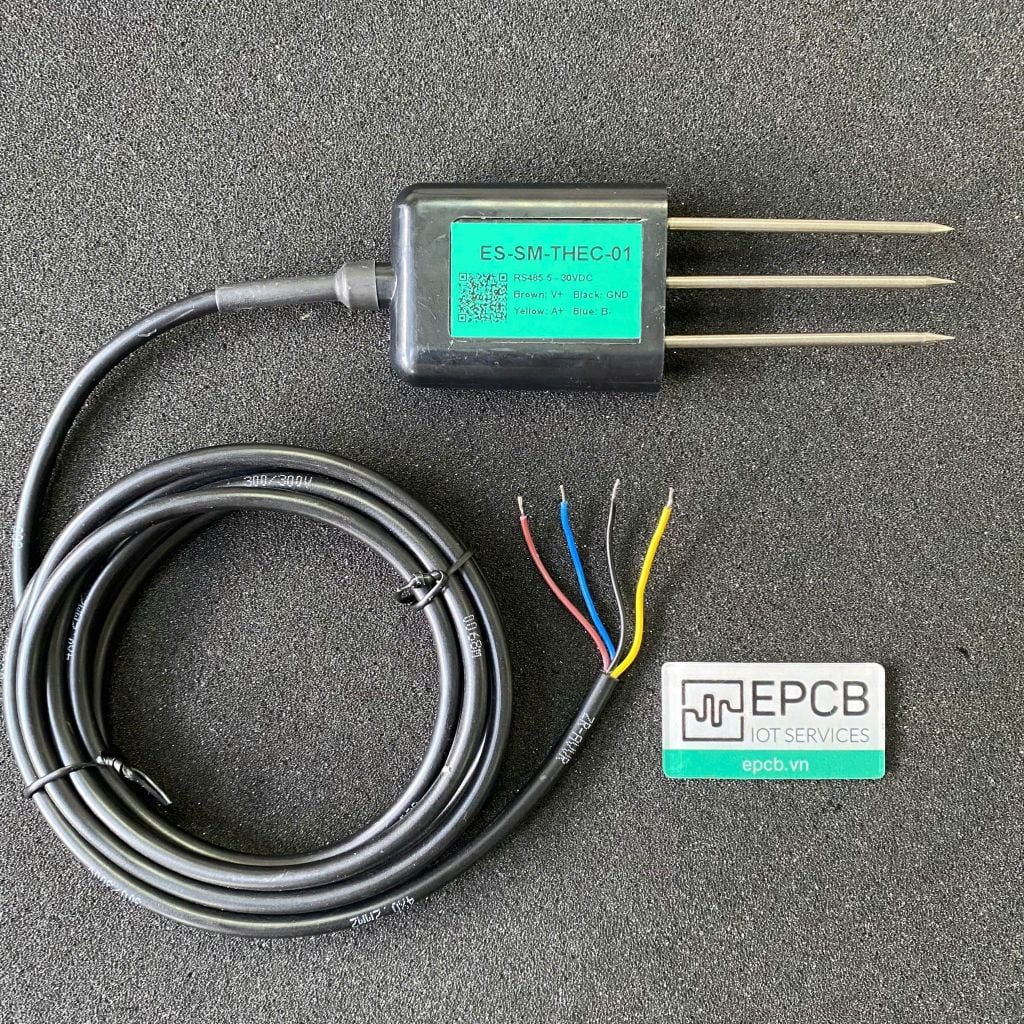 Cảm biến nhiệt độ độ ẩm độ dẫn điện (EC) đất 3 trong 1 ES-SM-THEC-01 ( RS485 Modbus RTU)