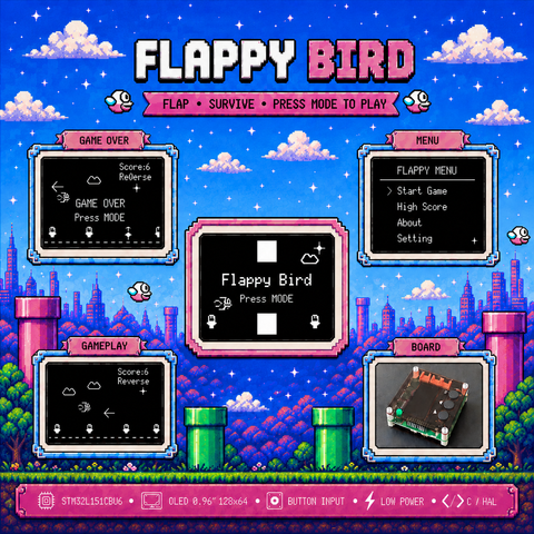 Flappy Bird Game - built on AK Embedded Base Kit