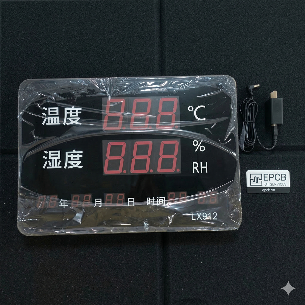 Đồng hồ hiển thị nhiệt độ độ ẩm ngày giờ EP-LX912