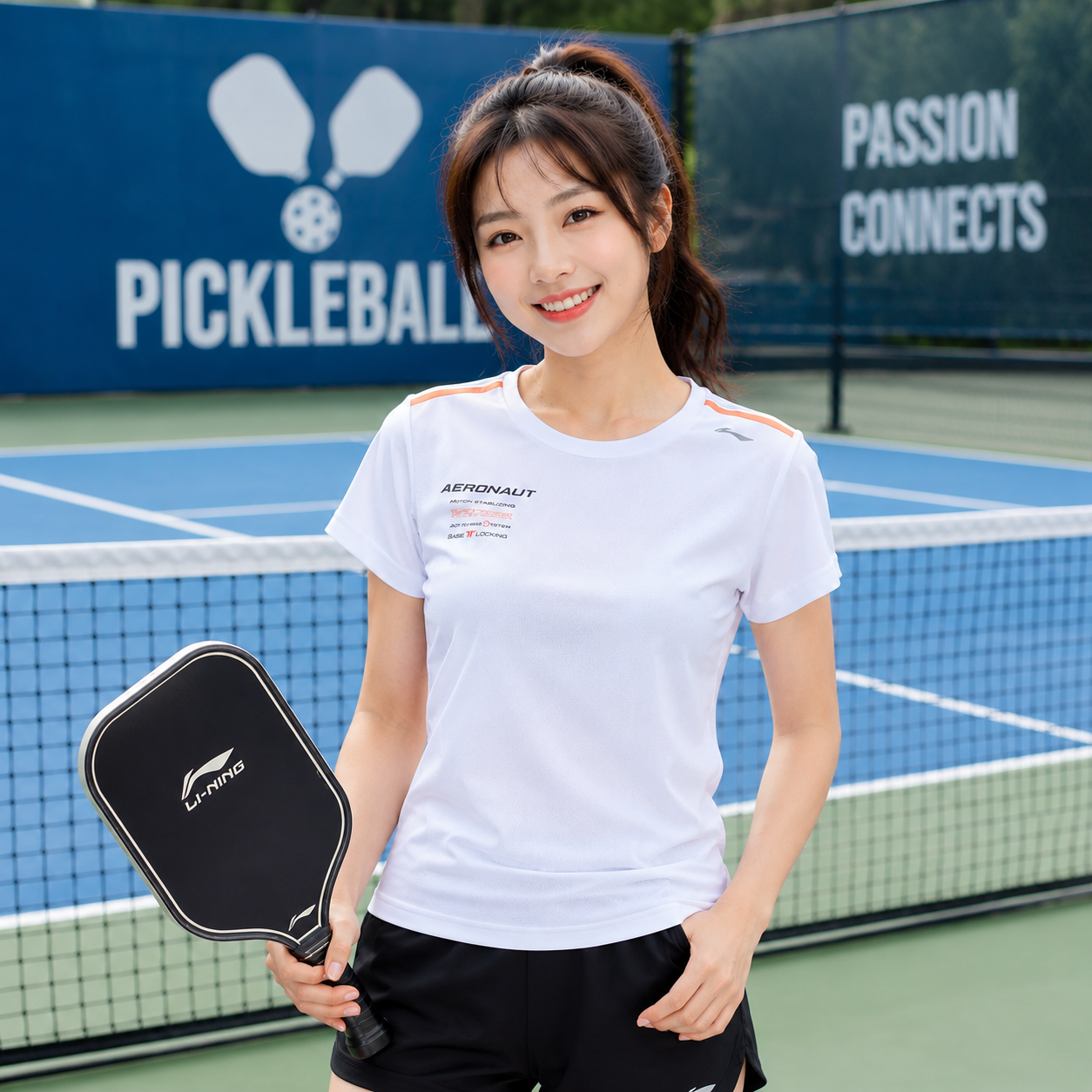  Áo T-shirt Cầu Lông, Pickleball Nữ Li-Ning P-ATSSB64-1 