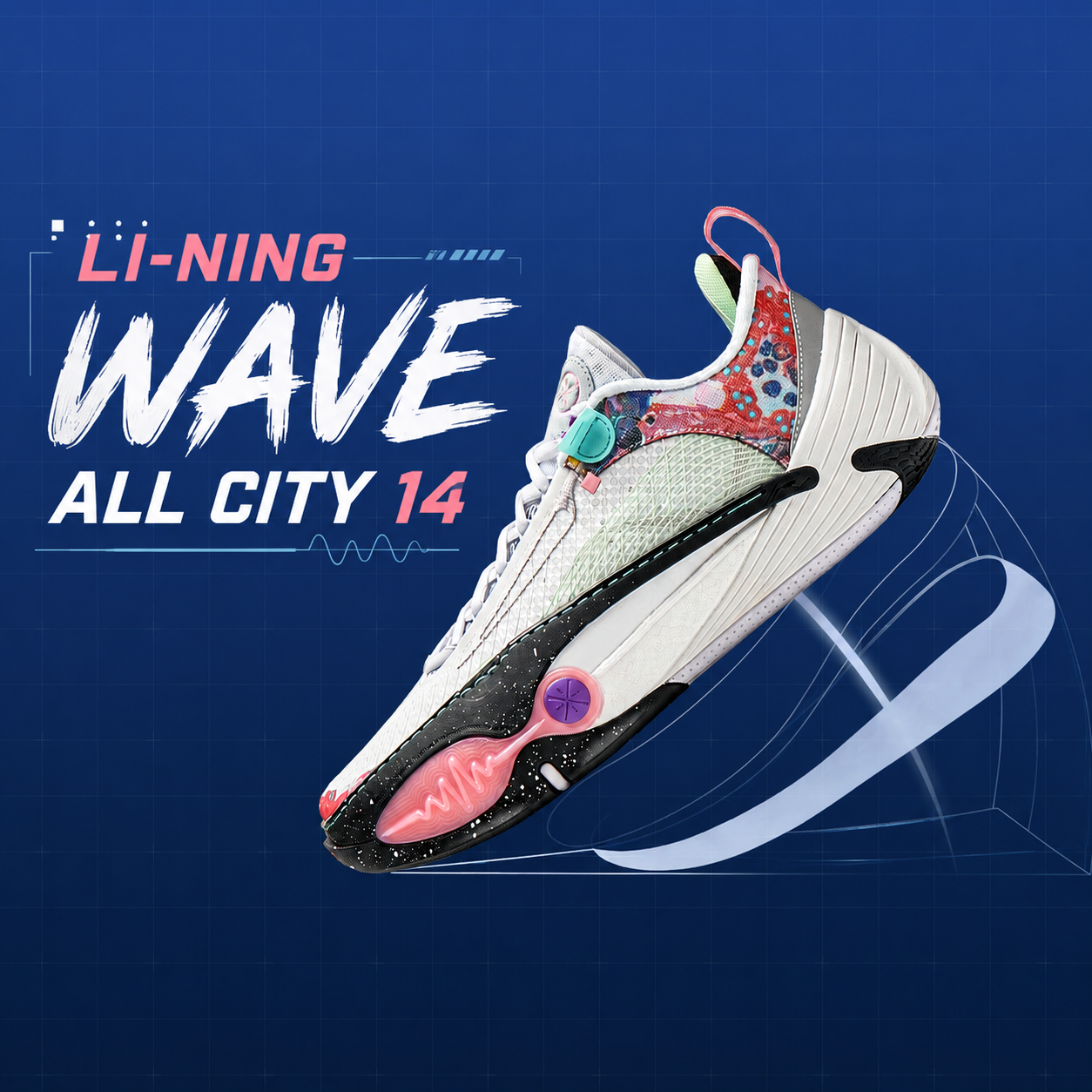  Giày bóng rổ Nam Li-ning WAVE ALL CITY 14 ABAW001-1V 