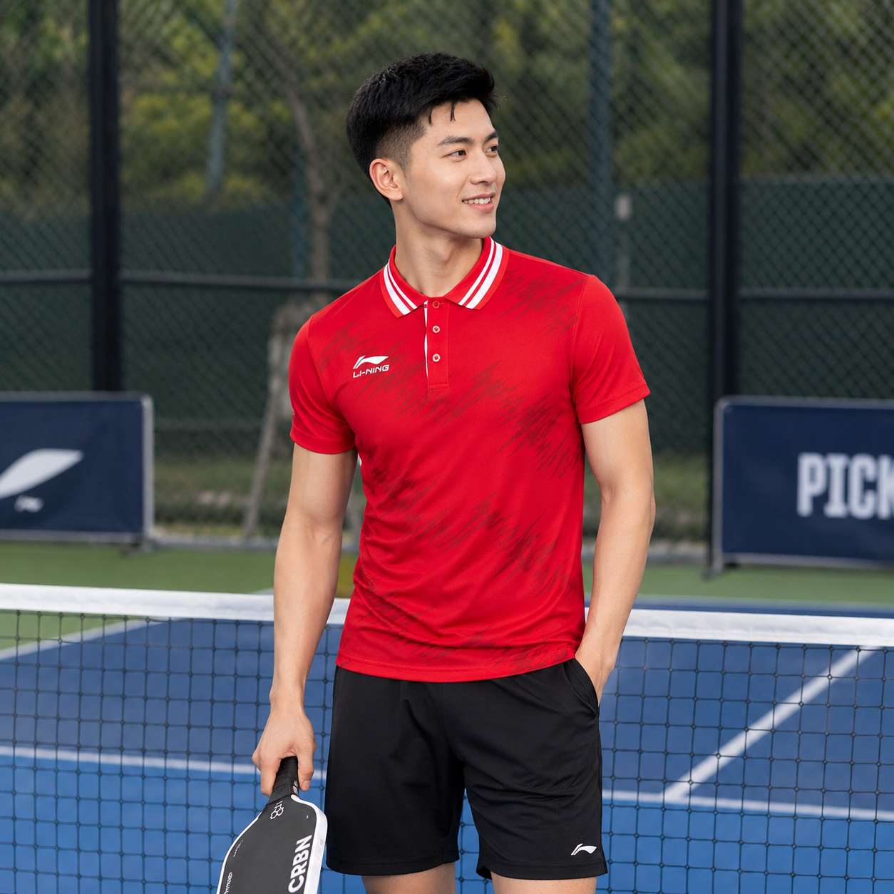  Áo Polo Cầu Lông, Pickleball Nam Li-Ning P-APLUA45-1 