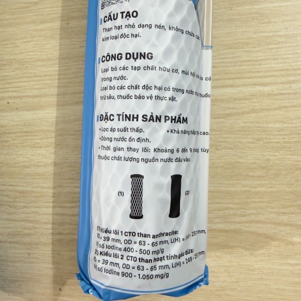 [RẺ VÔ ĐỊCH] LÕI LỌC NƯỚC 123 ĐẠI VIỆT PP-CTO-PP CHÍNH HÃNG L2 DÙNG CHO MÁY LỌC NƯỚC DAIKIOSAN, MAKANO, KASUTO, TAKASA