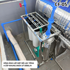 Lọc tổng khung inox 4 cấp UF 5000L Green Life dùng cho nhà phố