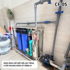 Lọc tổng khung inox 4 cấp UF 5000L Green Life dùng cho nhà phố