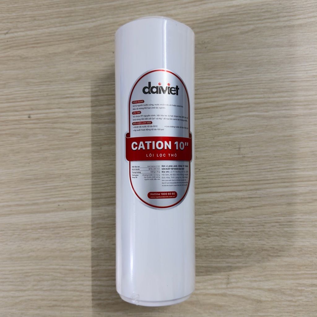Lõi lọc Cation Đại Việt cho nước cứng dư canxi