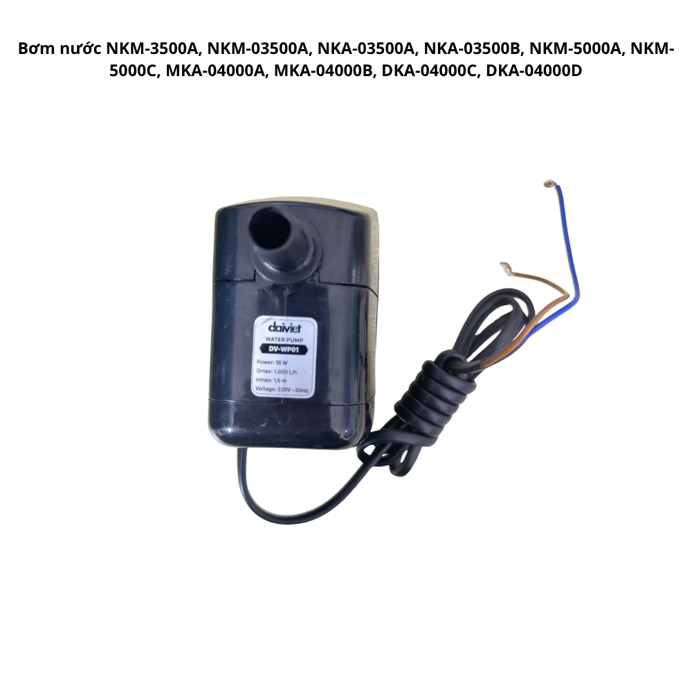 Bơm nước NKM-3500A, NKM-03500A, NKA-03500A, NKA-03500B, NKM-5000A, NKM-5000C, MKA-04000A, MKA-04000B, DKA-04000C, DKA-04000D