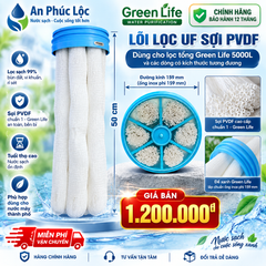 Lõi PVDF 5000L Green Life dùng cho lọc tổng UF 5000L size ổng 159 mm
