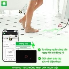 Công Tắc Chống Giật Bình Nóng Lạnh Wifi Thông Minh Hunonic