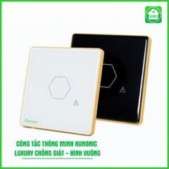Công Tắc Chống Giật Bình Nóng Lạnh Thông Minh Hunonic Luxury Hình Vuông