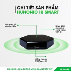 Bộ điều khiển hồng ngoại wifi Hunonic IR Smart, điều khiển Tivi, Điều Hoà qua điện thoại