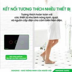 Công Tắc Wifi 3 Nút Liên Kết Nhà Vệ Sinh Thông Minh Màu Trắng