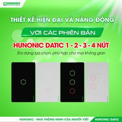 Công Tắc Cảm Ứng 3 Nút Wifi Hunonic Datic Màu Trắng
