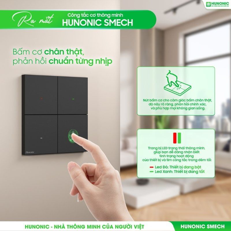Công Tắc Cơ Thông Minh Hunonic Smech