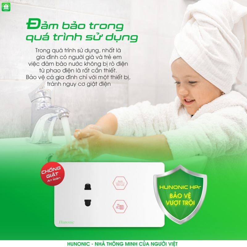 Ổ Cắm Máy Bơm Chống Giật An Toàn Hunonic SPS