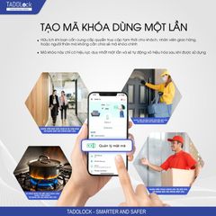 KHÓA THÔNG MINH TADOLock Cửa gỗ (Đen cao cấp)