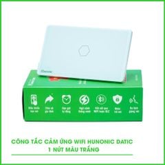 Công Tắc Cảm Ứng 1 Nút Wifi Hunonic Datic Màu Trắng
