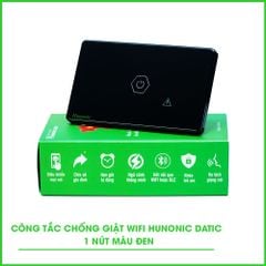 Công Tắc Chống Giật Wifi Hunonic Datic Màu Đen