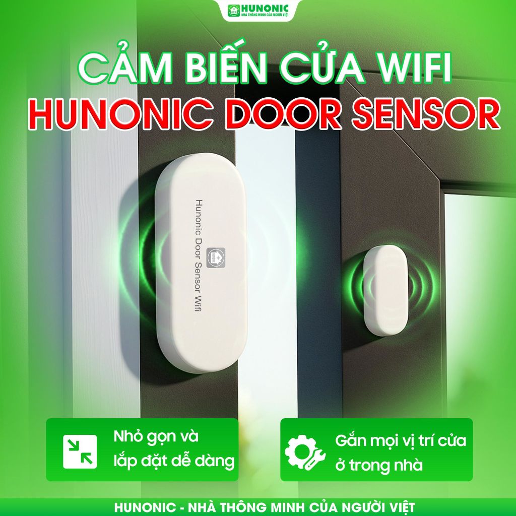 Cảm biến cửa Wifi Hunonic Door Sensor Thế Hệ Mới