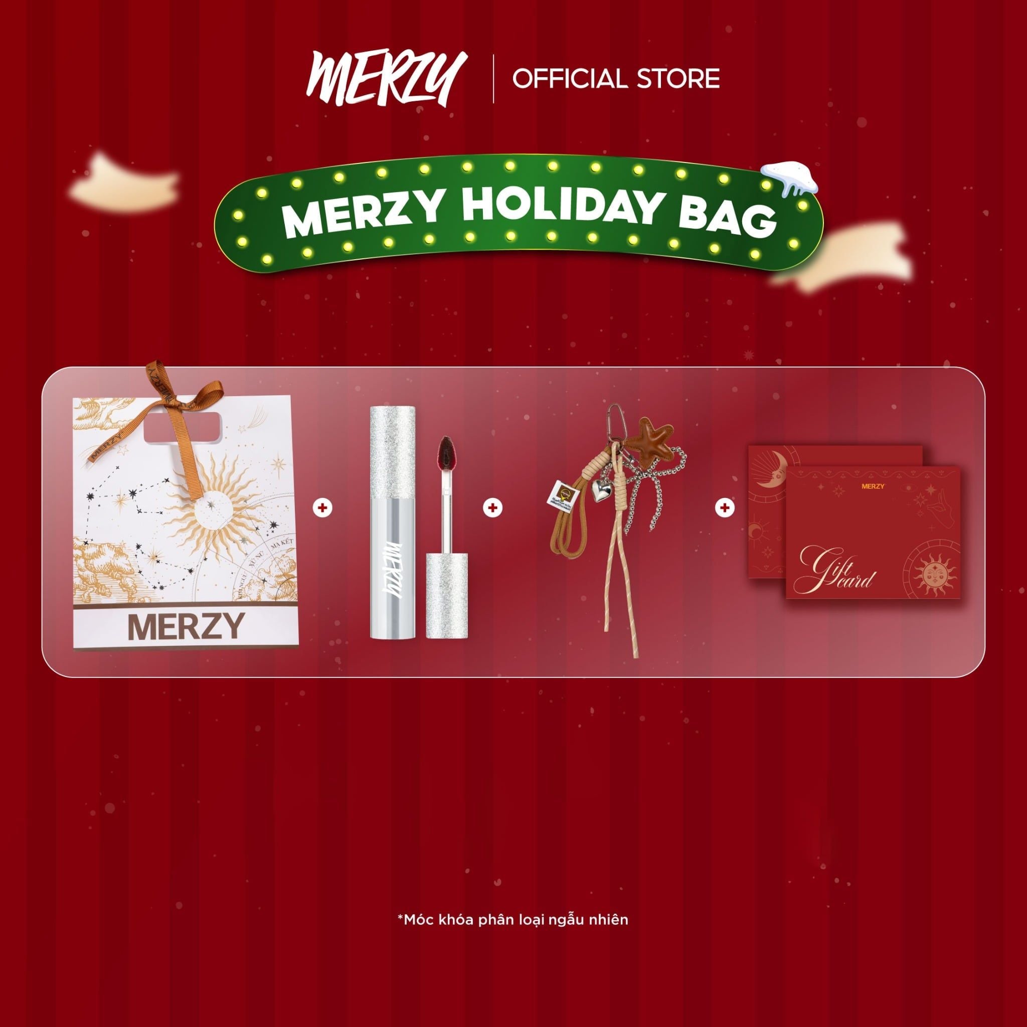 (New) Túi Quà Thần Tài Phiên Bản Nhà Đất Merzy Holiday’25 Bundle Bag – Brown (Phân loại móc khóa)