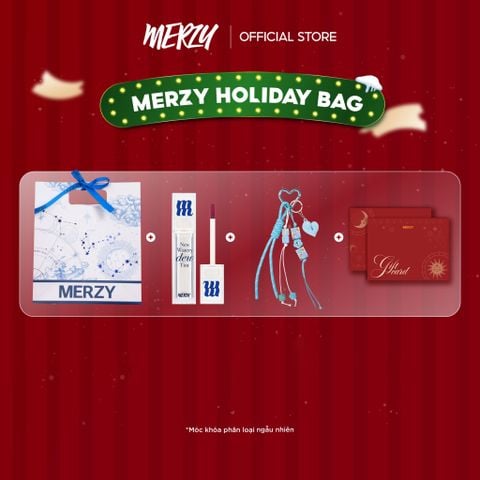 (New) Túi Quà Thần Tài Phiên Bản Nhà Nước Merzy Holiday’25 Bundle Bag – Blue (Phân loại móc khóa)