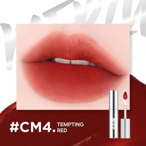 (New) Son Kem Merzy The Glam Mellow Tint #CM4 Tempting Red