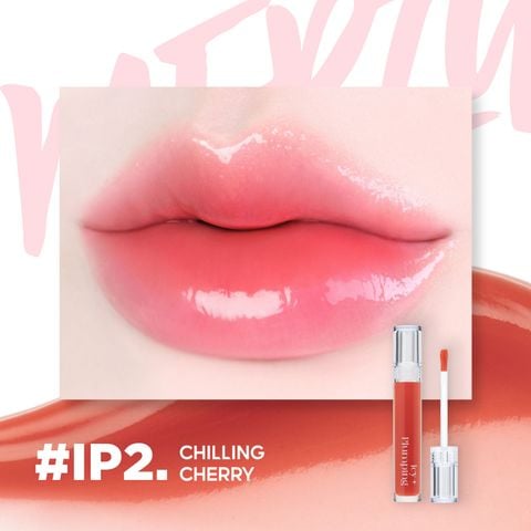 (New) Son Bóng Merzy Icy Plumping Lip Gloss #IP2 Chilling Cherry