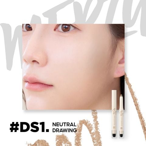 (New) Bút Tạo Khối Hai Đầu Merzy Easy Drawing Shading Stick #DS1 Neutral Drawing