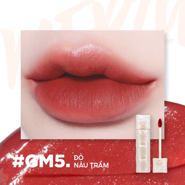 (New) Son Kem Lì Merzy Puffer Mellow Tint GM5 Fearless Red