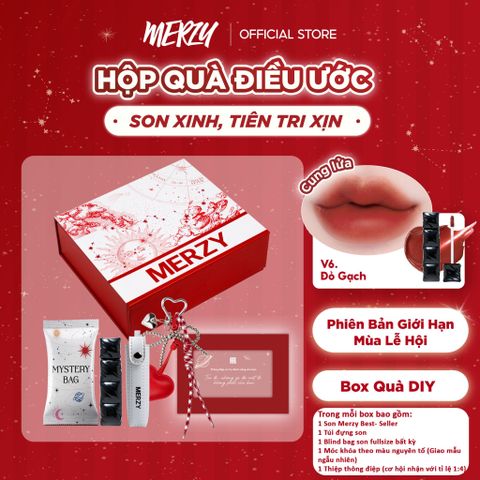 (New) Hộp Quà Điều Ước Phiên Bản Nhà Lửa Merzy Holiday’25 Bundle – Red
