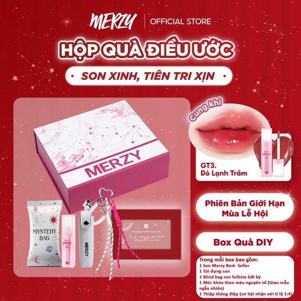 (New) Hộp Quà Điều Ước Phiên Bản Nhà Khí Merzy Holiday 25 Bundle Pink