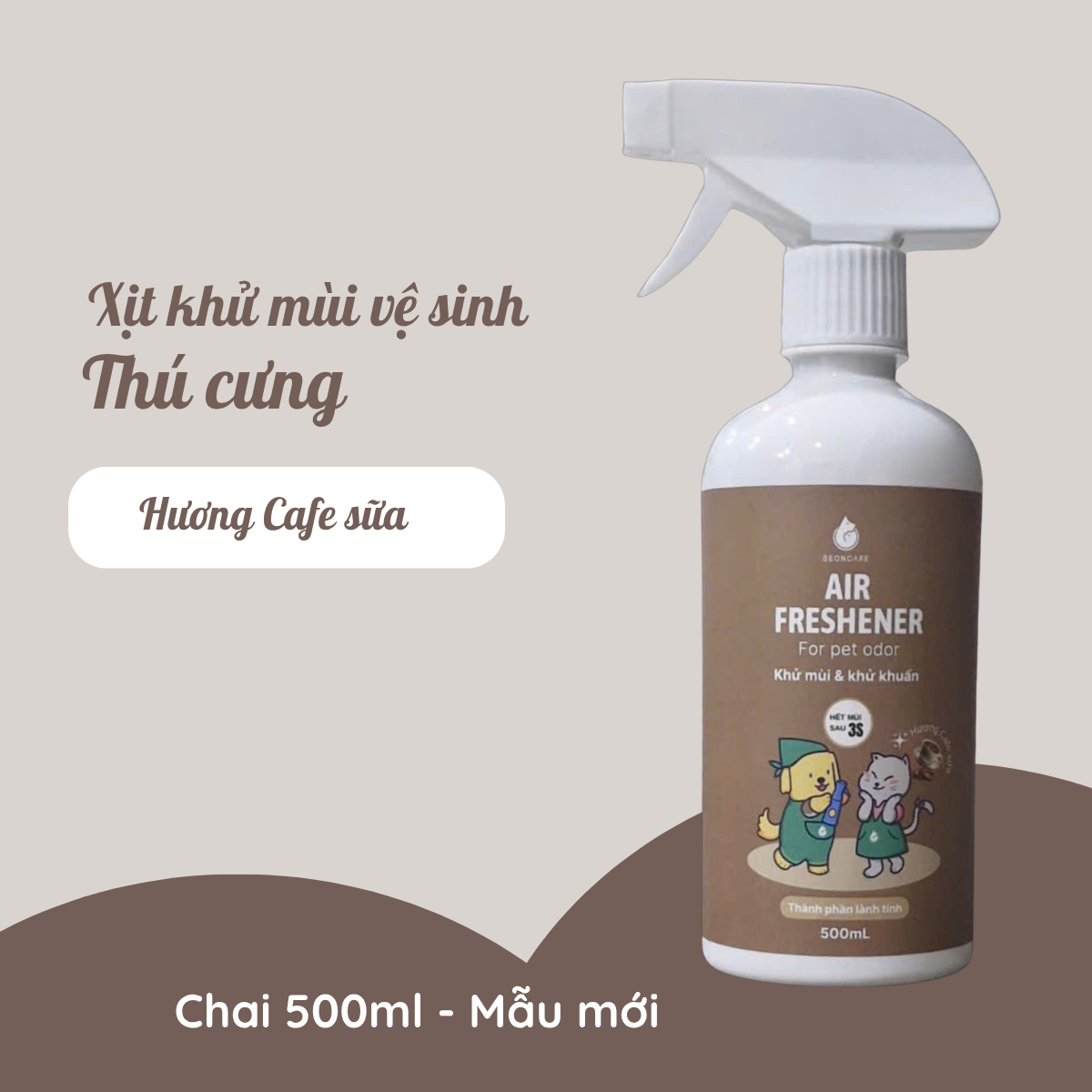 Xịt khử mùi vệ sinh (Hương CAFE SỮA)
