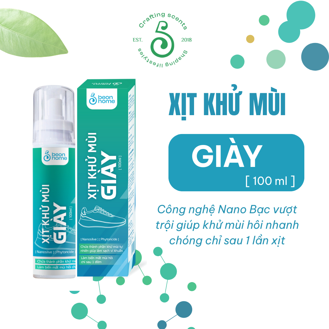 Xịt khử mùi giày Beonhome giúp kháng khuẩn, khử mùi hôi chân hiệu quả