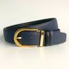 Dây lưng nam da bò xanh đen 3.4 cm mặt khóa thép không gỉ Richard RC057AX