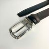 Dây lưng nam da bò nâu đen mịn 3.4 cm mặt khóa thép không gỉ Richard RC063BD