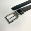 Dây lưng nam da bò nâu đen mịn 3.4 cm mặt khóa thép không gỉ Richard RC069BD
