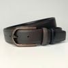 Dây lưng nam da bò nâu đen mịn 3.4 cm khóa kim RC017BD