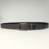 Dây lưng nam da bò nâu đen mịn 3.4 cm khóa kim RC017BD