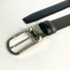 Dây lưng nam da bò nâu đen mịn 3.4 cm khóa kim RC001BD