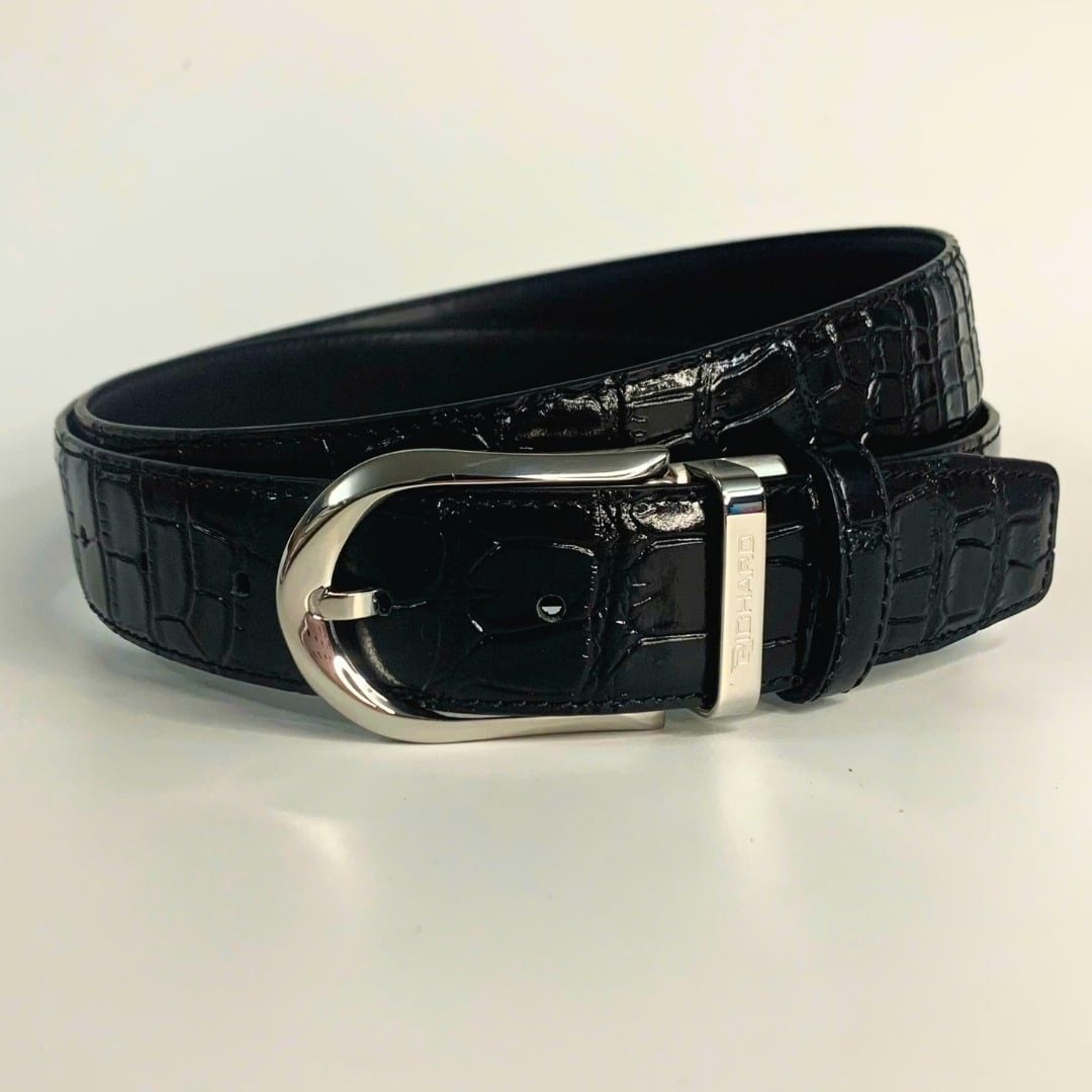 Dây lưng nam vân cá sấu 3.4cm khoá kim Richard RC039BCS