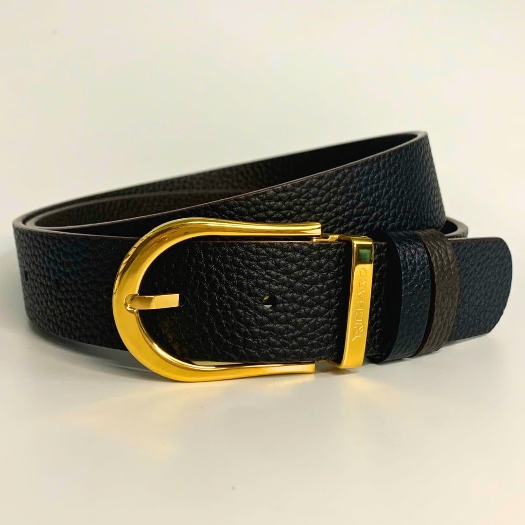 Dây lưng nam da bò 3.4cm khoá kim Richard RC057AKV