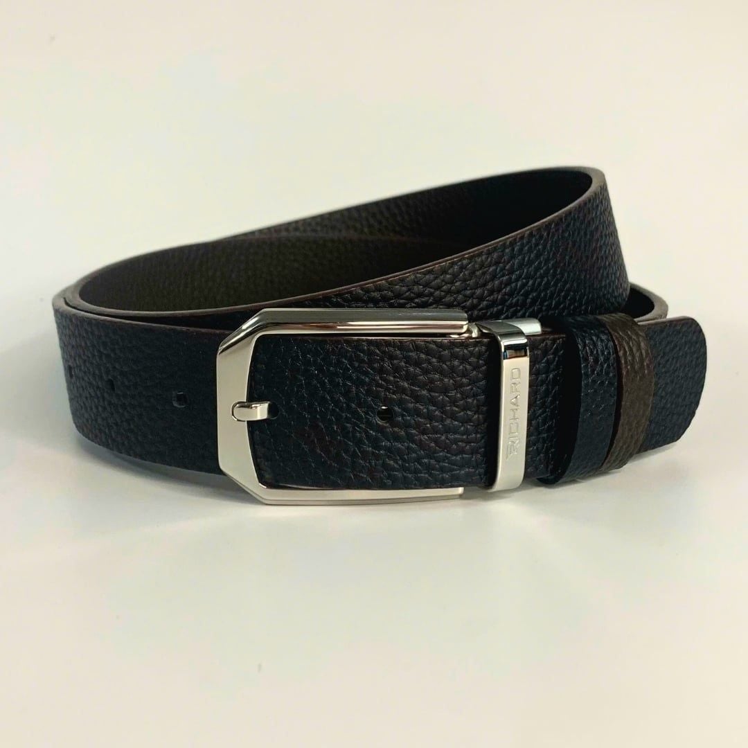 Dây lưng nam da bò 3.4 cm khóa kim BYRON RC070BKV